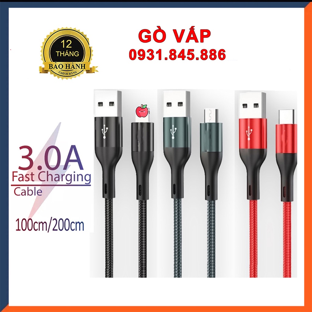 ⚡Mẫu Mới⚡ Cáp Sạc 💎Sạc Nhanh + Chống Gãy💎 Hoco X2 Max 3A 18W Type C Micro ĐT/tablet táoAndroid
