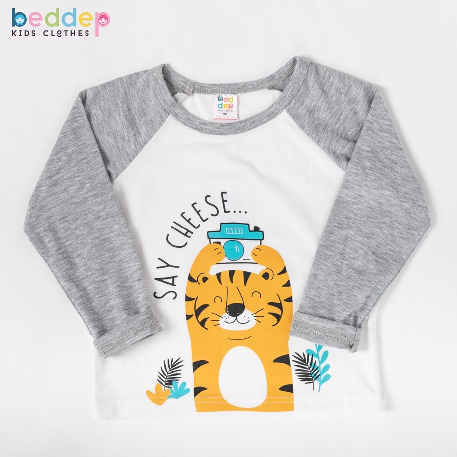 Áo Thun Bé Trai Từ 1 Đến 8 Tuổi Dài Tay In Hình Hổ Con Thời Trang Thu Đông Cao Cấp Beddep Kid Clothes BA14