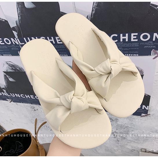Dép Nữ Quai Chéo Thắt Nơ Ulzzang - ORDE001