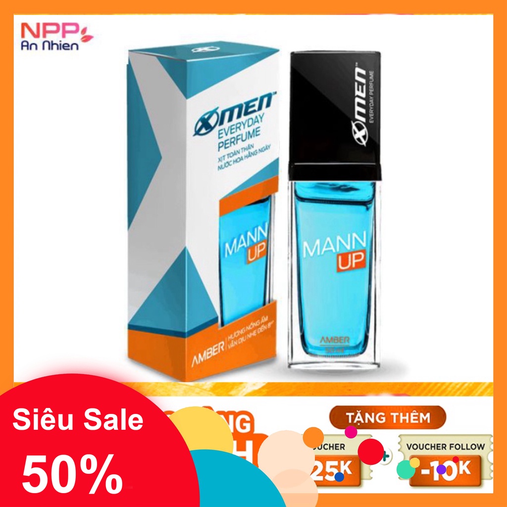 Xịt Nước Hoa Toàn Thân X-Men Everyday Perfume Mann Up Amber 50ml- CHÍNH HÃNG