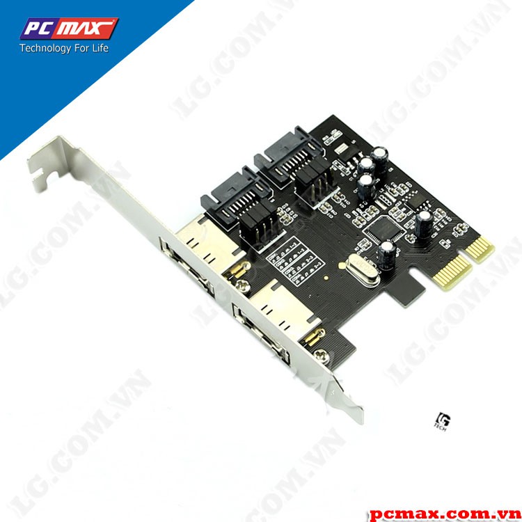 Card PCI-E Express 2 cổng SATA 3.0 tốc độ 6Gb/s eSATA SATA III - Hàng Nhâp khẩu