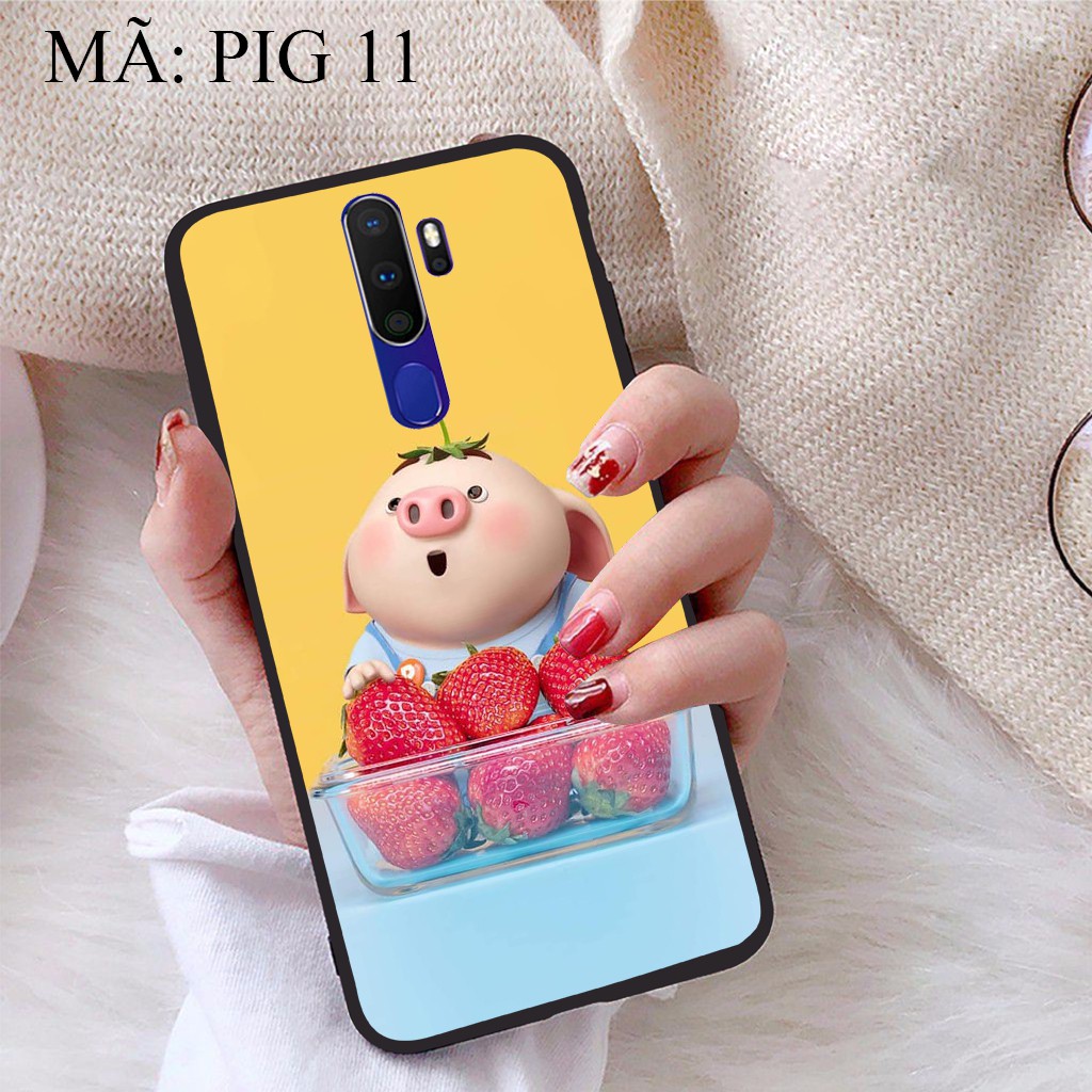 Ốp lưng Oppo A9 2020 viền dẻo TPU BST Lợn Tết