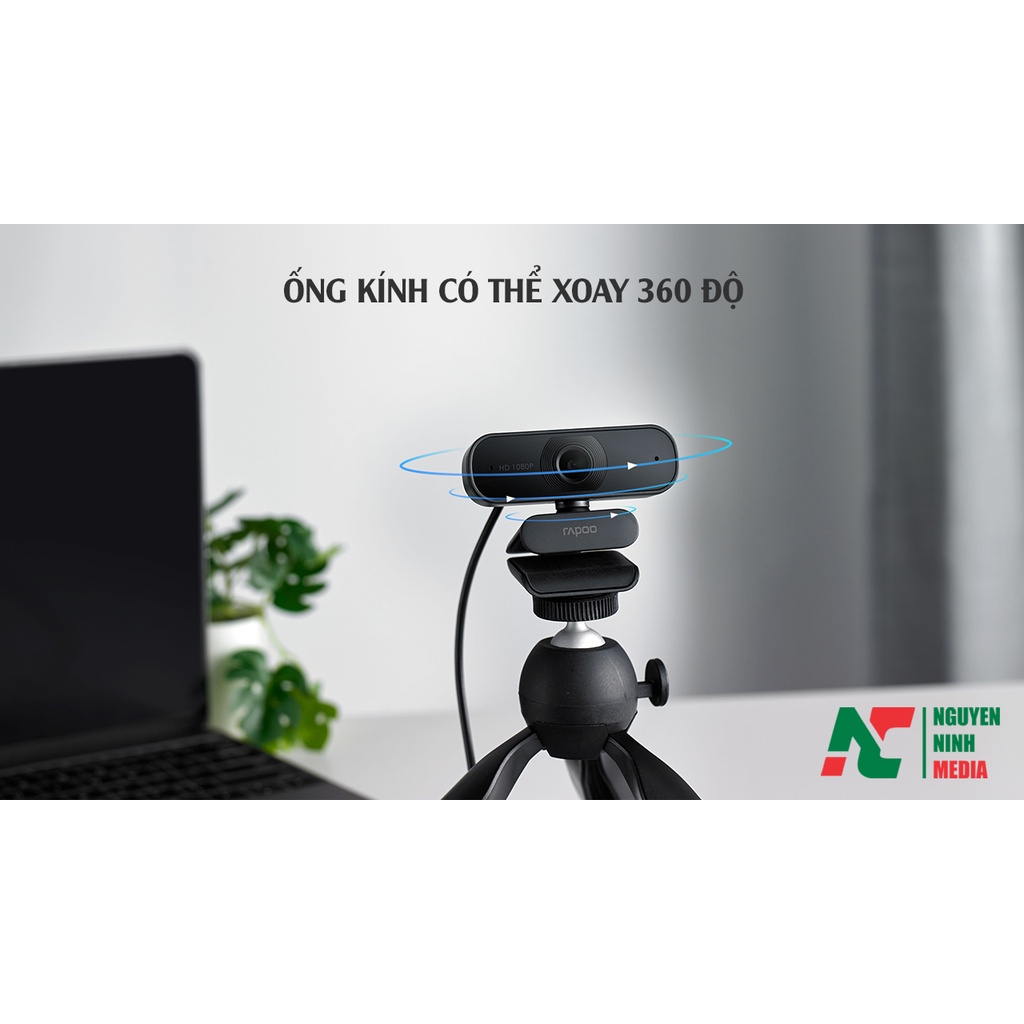 [Mã 1511ELSALE hoàn 7% đơn 300K] Webcam Rapoo C260 Độ Phân Giải Full HD 1080p - Hàng Chính Hãng | BigBuy360 - bigbuy360.vn