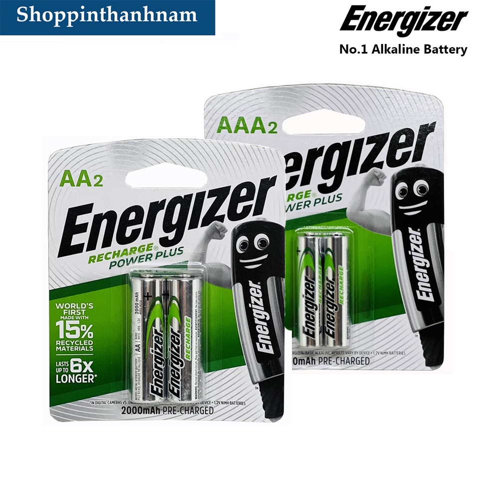 Pin Sạc Energizer AA / AAA vỉ 2 viên chính hãng