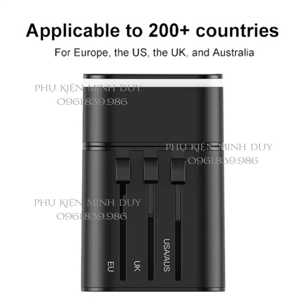 Củ sạc nhanh du lịch đa năng Baseus Removable 2 in 1 Universal Travel Adapter PPS Quick Charger Edition 18W...