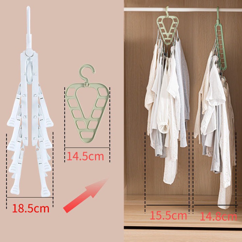 Móc nhựa treo quần áo hình tam giác có thể xoay đa năng