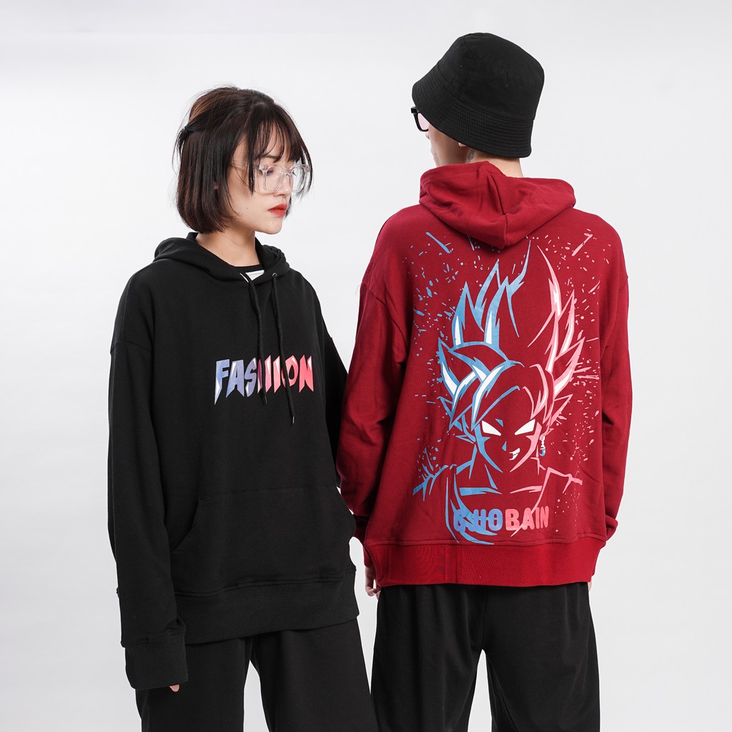 Áo khoác hoodie nỉ N7 có mũ nam nữ oversize thời trang đường phố phong cách Hàn Quốc Hot 2020 BLACK GOKU | BigBuy360 - bigbuy360.vn
