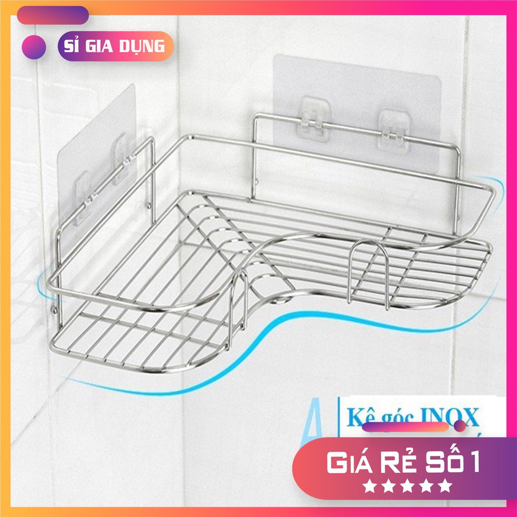 Kệ Góc Tường Inox 304 Không Gỉ, Kệ Nhà Tắm Dán Tường siêu chắc đựng Đồ Đa Năng [hàng cao cấp] MÃ TG-INOX | BigBuy360 - bigbuy360.vn