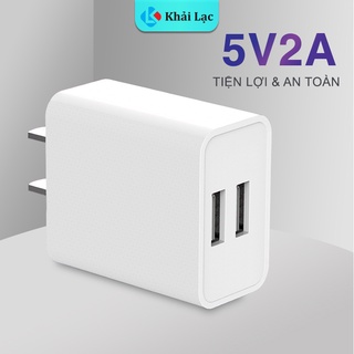 Củ sạc nhanh 2 cổng USB thông minh Quick Charge 5.15V, sản phẩm hỗ trợ sạc nhanh, với thiết kế 2 cổng USB