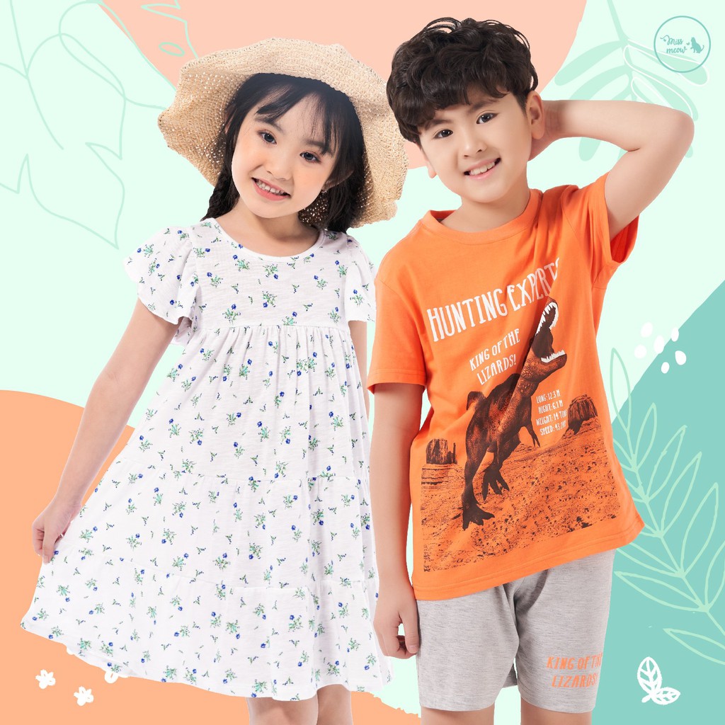 Bộ Cộc Tay Bé Trai Bigfox Size Đại, Bộ Cotton Trẻ Em Mùa Hè In Hình Mã Xuất 02