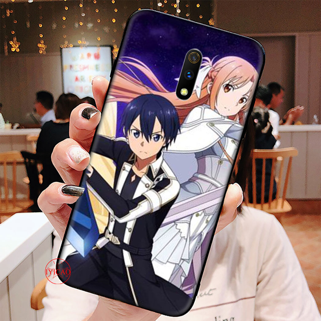 Ốp Lưng Silicone Họa Tiết Hoạt Hình Sword Art Online Thời Trang Cho Realme X Lite Q 2 A5 3 5 Pro 5i 5s C2 C3 X3