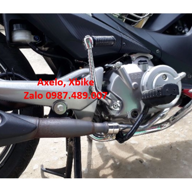 Cổ pô inox Suzuki Axelo, Xbike Inox 304, dày 1.5mm, phi 22