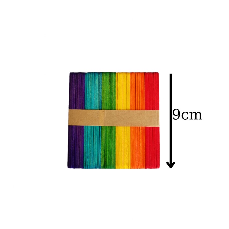 Set 48 que kem gõ màu bản 1cm kích thước 9cm