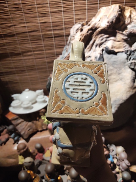 Đôn voi cao 23cm gốm biên hoà xưa