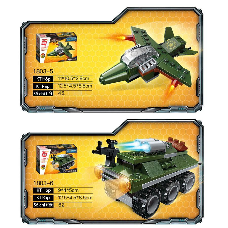 Đồ chơi lắp ghép XE Tank 8 trong 1 với hơn 200 chi tiết Bằng nhựa ABS an toàn Lego Style