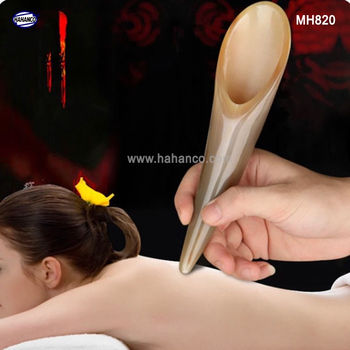 Dụng cụ điện chẩn - CÂY CẠO GIÓ, DAY ẤN HUYỆT BẰNG SỪNG - Hahanco - MH820