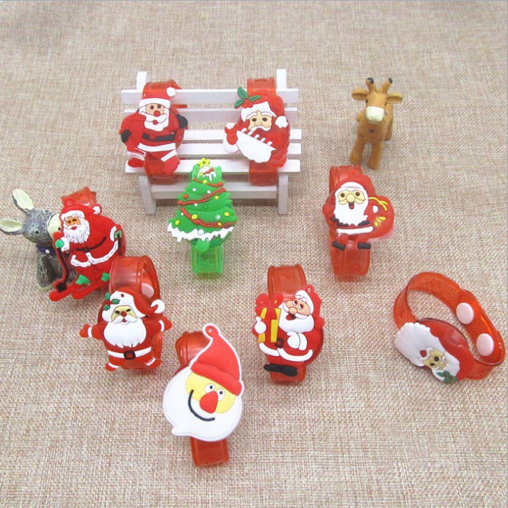 1 / 2 Vòng Tay Đèn LED Họa Tiết Hoạt Hình Phong Cách Giáng Sinh Độc Đáo Cho Bé