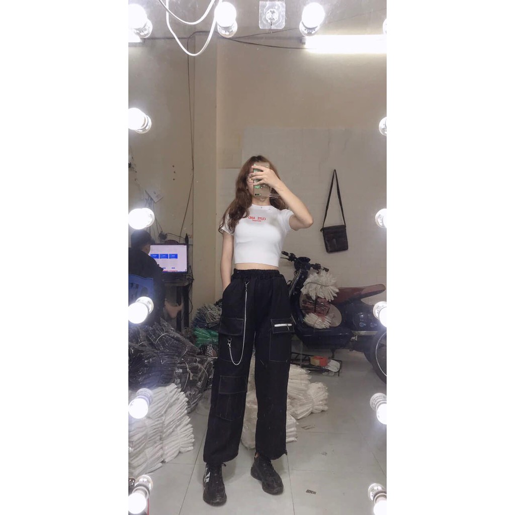 Quần jogger kaki túi hộp kèm xích có dây rút cực chất kèm ảnh/video thật xưởng sỉ nguyễn hoa | BigBuy360 - bigbuy360.vn