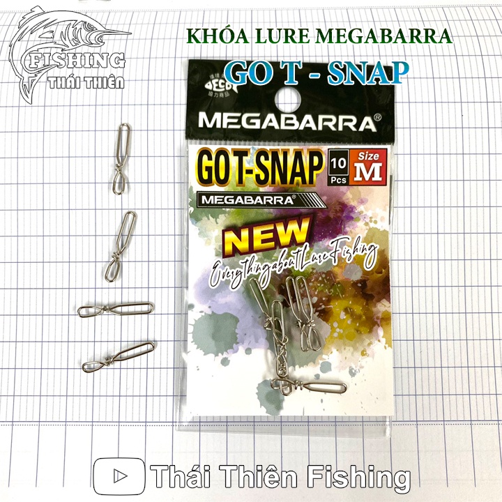 Khóa Link Câu Lure Megabarra Go T Snap Size S M L Vỉ 10 Cái Chuyên Dùng Câu Lure Cá Lóc Chẽm Mú