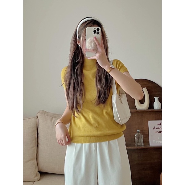 Áo len cổ 3 phân tay hến có nhiều màu