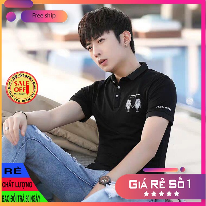 Áo Thun Nam Tay Ngắn Có Cổ Cao Cấp Thích Hợp Moi Lứa Tuổi Cam Kết Về Chất Lượng 🌟GIÁ RẺ NHẤT🌟