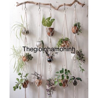 Dây treo chậu cây, macrame, decor, dây treo trang trí