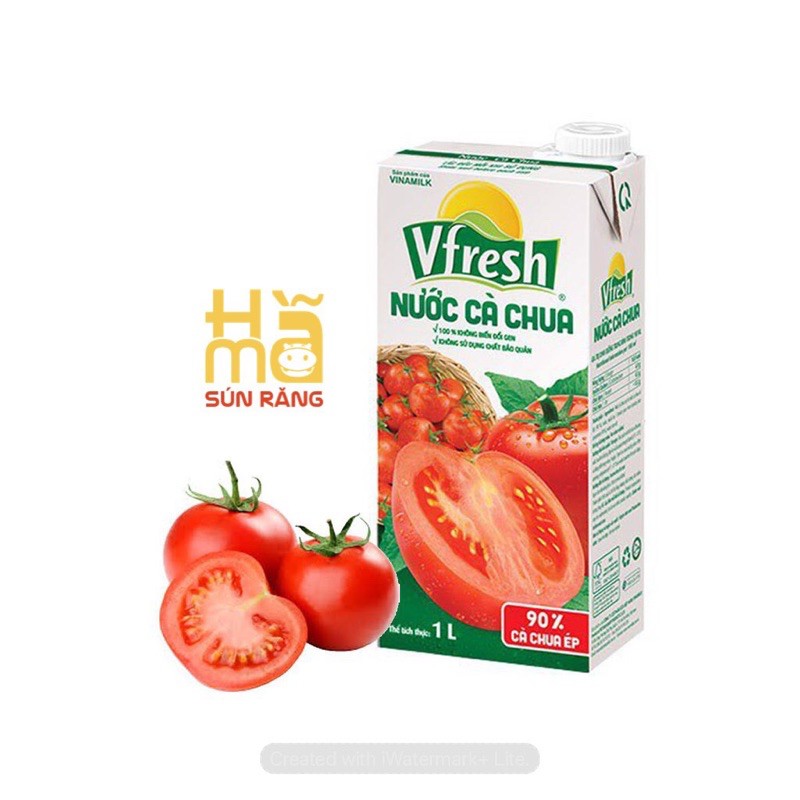 Nước cà chua Vfresh Vinamilk, hộp 1 lít, dùng riêng trên máy bay