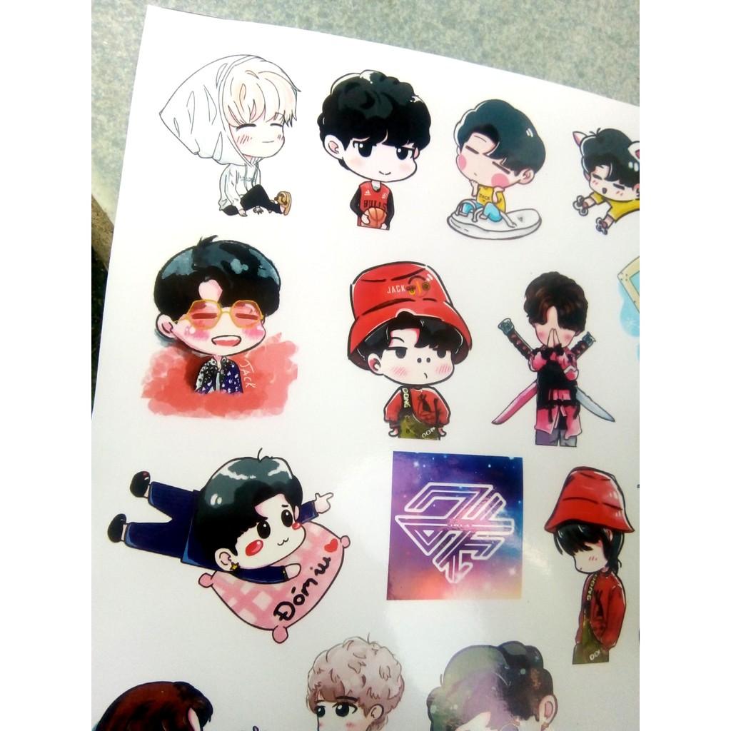 [Mới] Tấm 20 sticker chibi Jack j97 - Phương Tuấn - kèm ảnh thật shop chụp