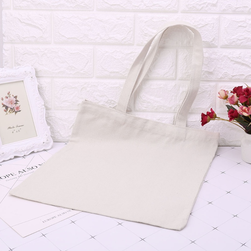 Túi Vải Canvas Đeo Vai Màu Trơn Thời Trang Cho Nữ DIY