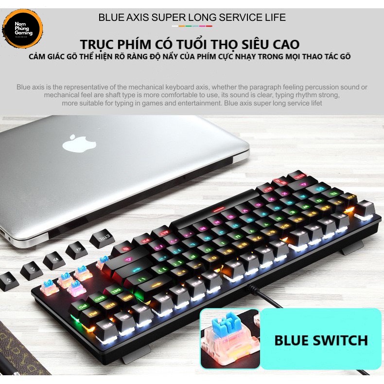 Bàn Phím Cơ Gaming PAD D4 PRO Led RGB 10 Chế Độ Khác Nhau, Chơi Game Dùng Văn Phòng Cực Đã