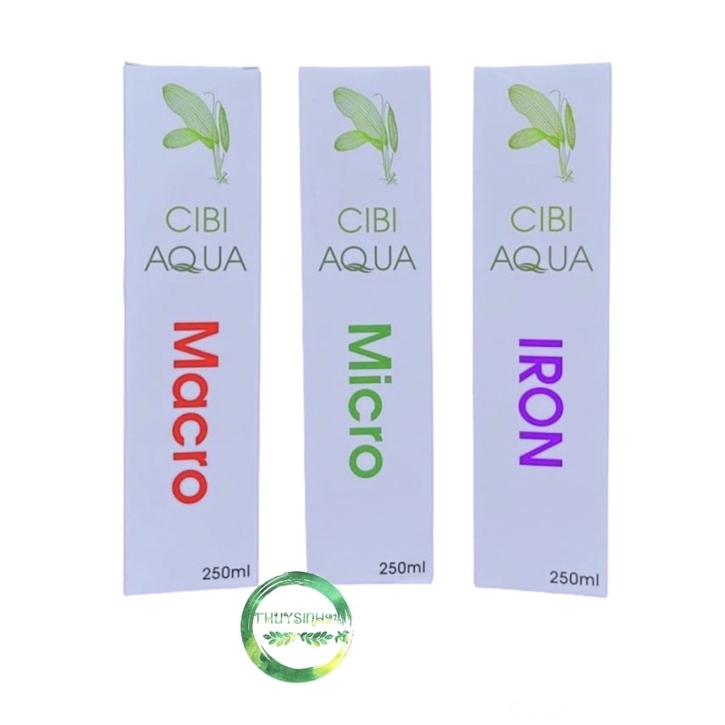 Phân nước cibi CIBI AQUA - Macro | Micro | Iron - phân nước thuỷ sinh cực tốt cho cây như thuysinhaz seachem nvl