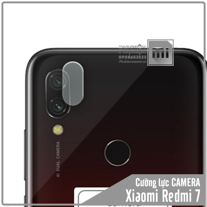Miếng dán kính cường lực Camera Xiaomi Redmi 7 Full Box