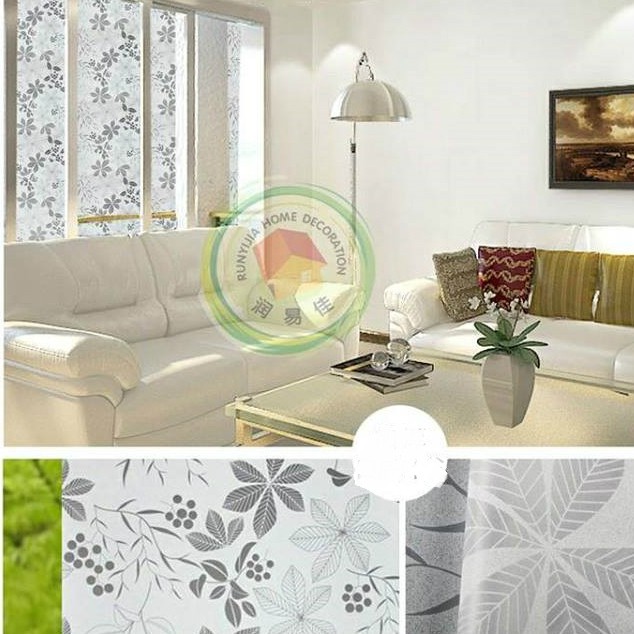 Decal Dán Kính Mờ Dây Hoa Lá Khổ Rộng 90Cm