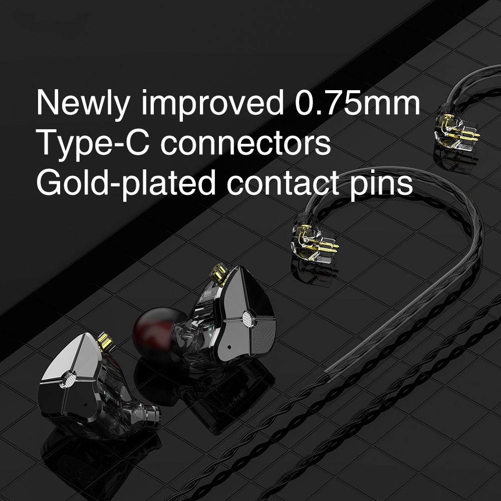 Tai Nghe Nhét Tai FAAEAL TRN ST1 1DD + 1BA Hybrid Technology IEM HIFI DJ Có Thể Tháo Rời Dây Cáp Kim Loại