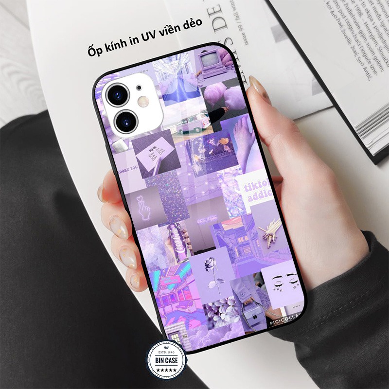 🔥Ốp lưng iphone hcm aesthetic vintage tím mộng mơ hiện đại iphone 6/6s/7/8 plus/x/xr/xs max/12 pro max/11 promax ESR0086