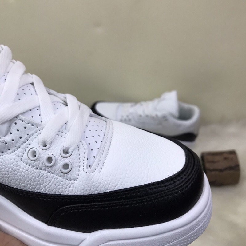 Giày thể thao nam nữ jordan 3 đen trắng thấp cổ