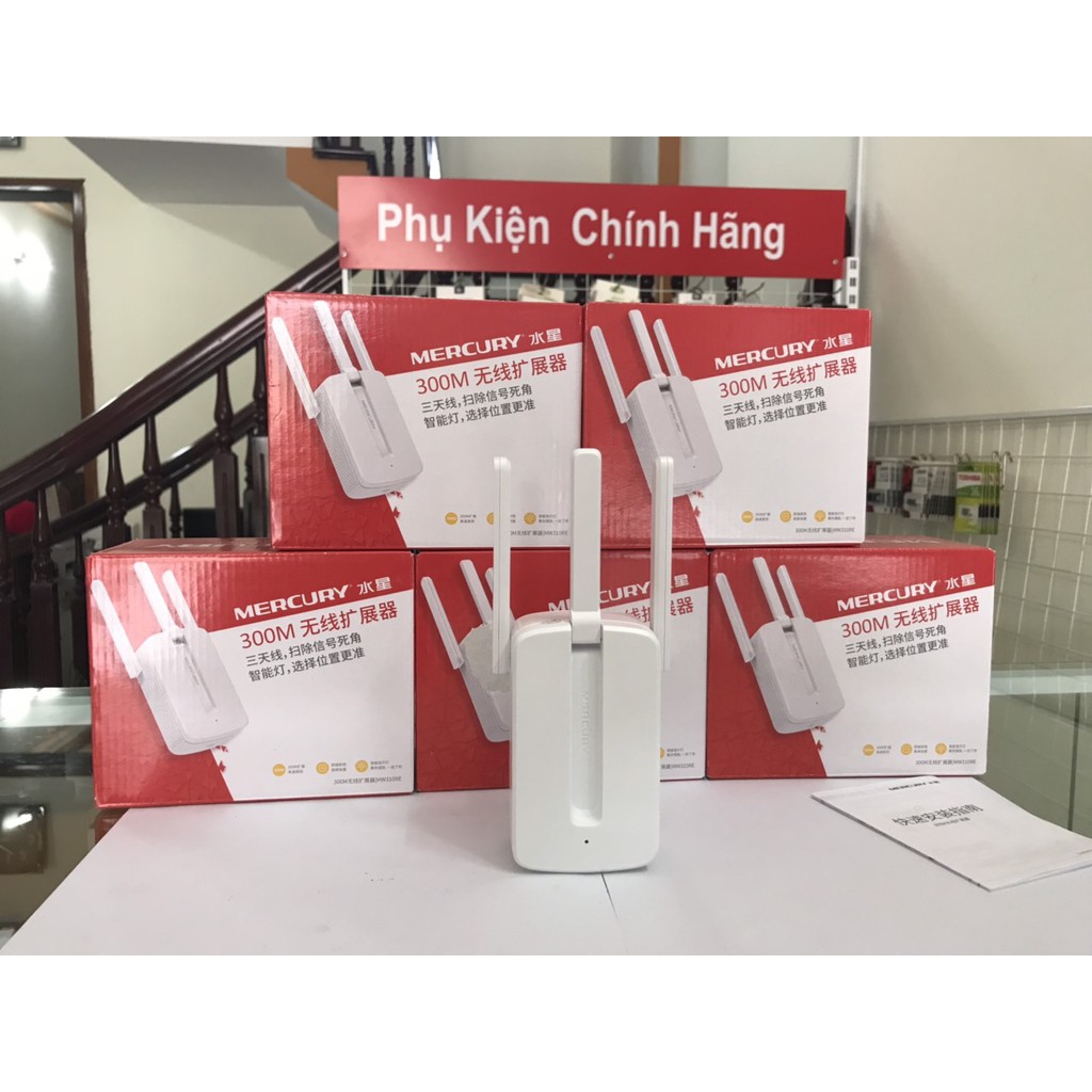 Kích sóng wifi Mercury 3 râu MW301RE – Tốc độ 300Mbps cực mạnh cắm trực tiếp ổ điện ( siêu rẻ )