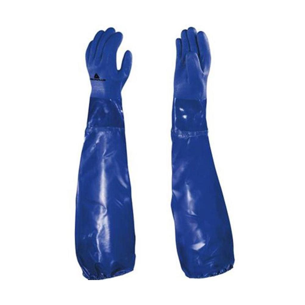 Găng tay chống hóa chất Delta plus VE766 chống mài mòn, chống dầu và hóa chất, thấm hút mồ hôi tốt (xanh dương)