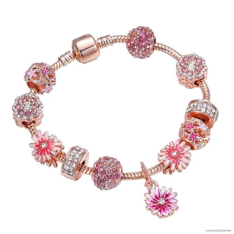 Vòng Tay Bạc 925 Họa Tiết Hoa Mộc Lan Dễ Thương Thời Trang