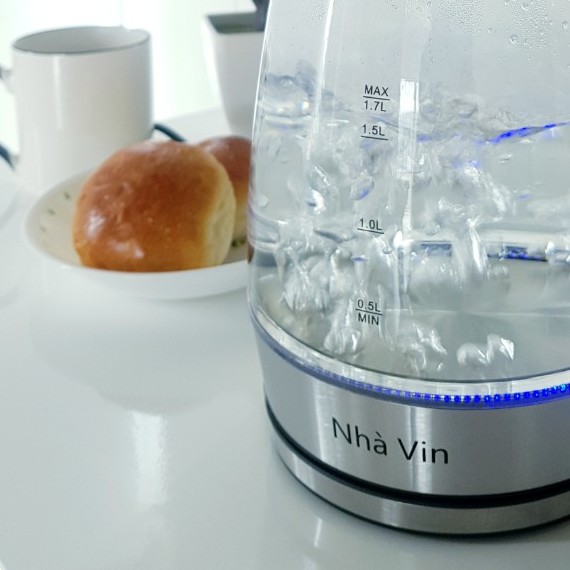 Ấm đun nước, bình đun siêu tốc thủy tinh, Nhà Vin 1.7L