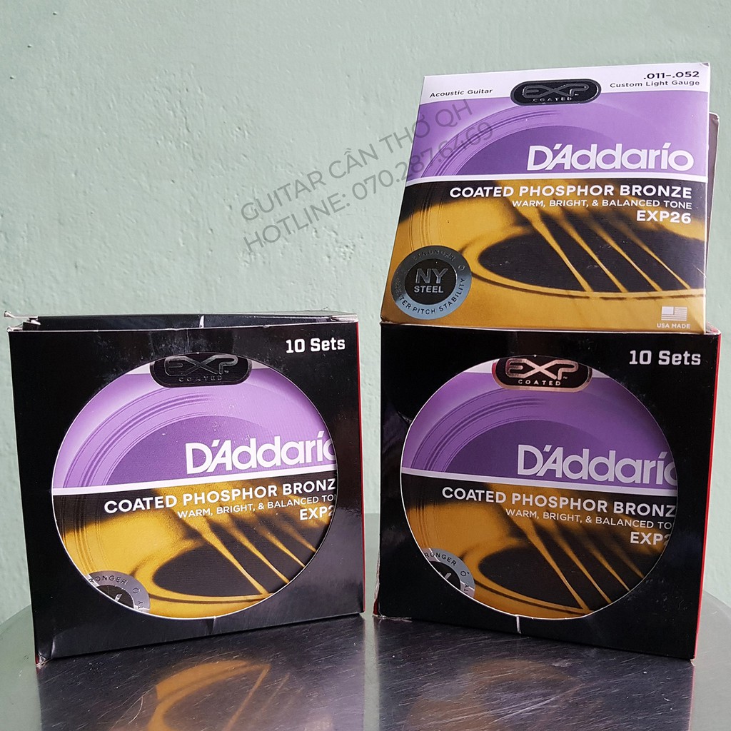 Dây đàn Guitar Acoustic D'addario EXP26 - Size 11