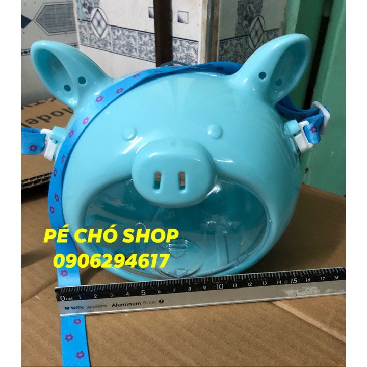 Lồng Mặt Heo du lịch cho thú cưng nhỏ chất liệu mika .