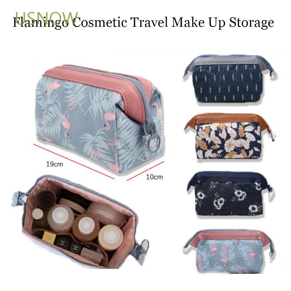 USNOW 1 Pc Storage Bag Flamingo Travel Cosmetic Bag Makeup Bag Women Portable Waterproof Toiletries Storage Large Capacity High Quality Beauty Case