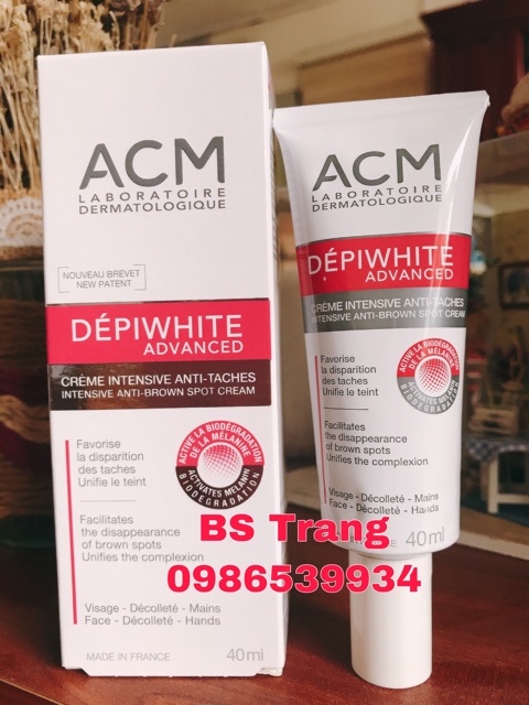 [Mã 44FMCGSALE1 giảm 10% đơn 250K] Kem giảm nám tàn nhang da không đều màu Depiwhite Advanced - ACM 40ml