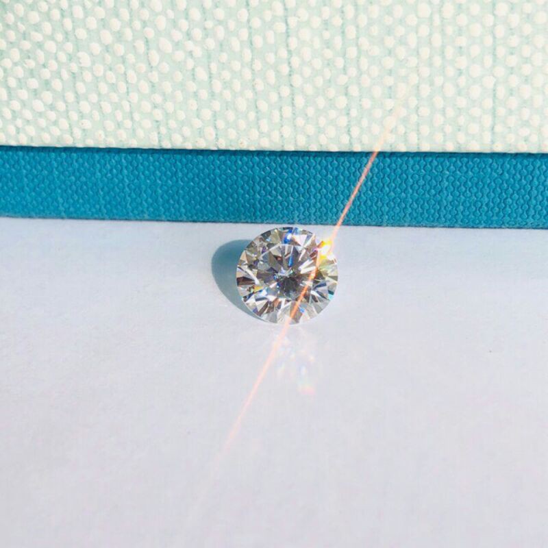 2.0 ly kim cương Moissanite lắp nhẫn, bông tai 2,3-2,5-3,0-3,5-4,0-4,5-5,0ly trắng nước D, kiểm định LẤP LÁNH VĨNH VIỄN