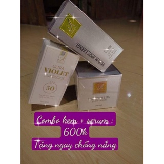 combo kem face pháp và serum