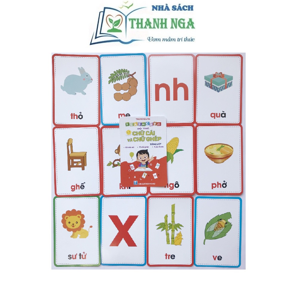 Flashcard bộ thẻ Chữ cái và chữ ghép Tiếng Việt Việt Hà cho bé