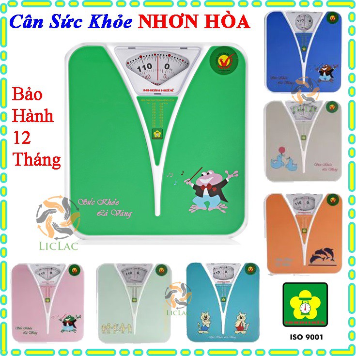 Cân Sức Khỏe NHƠN HÒA 120kg - Cân chăm sóc sức khỏe Gia Đình - Cân Phát Triển Sức Khỏe NHƠN HÒA hàng Việt Nam chất lượng