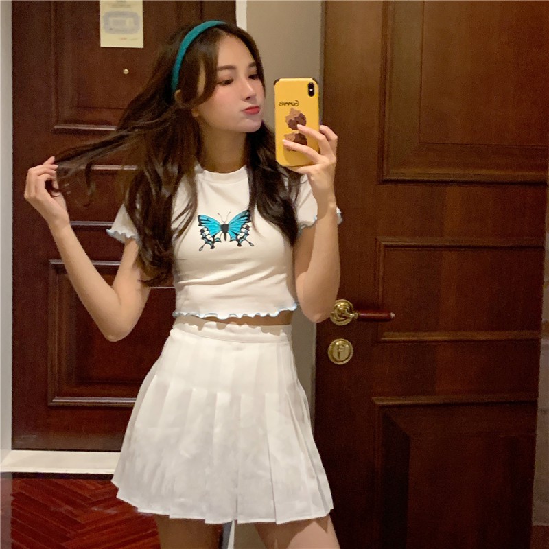 [SẴN] Áo croptop nữ tay ngắn Ulzzang Quảng Châu ATC27