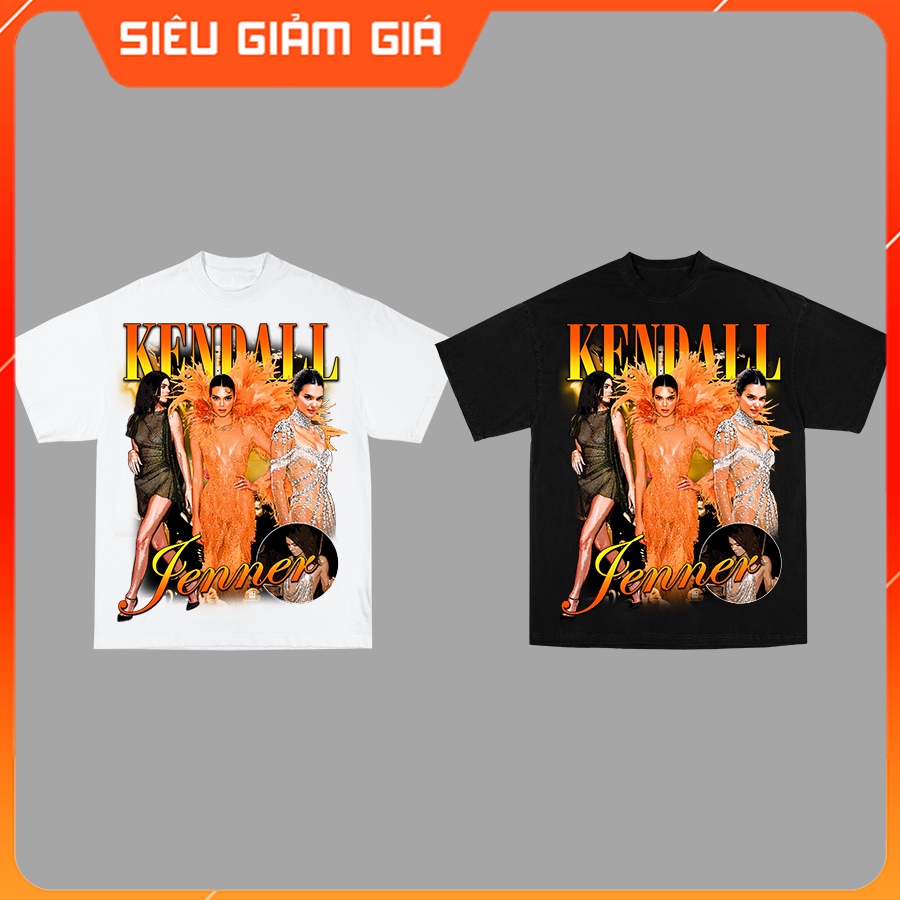 VIDEO ÁO THẬT | Áo Thun VINTAGE KENDALL 1.0 Tay Lỡ Unisex - Đen/Trắng Cổ Tròn
